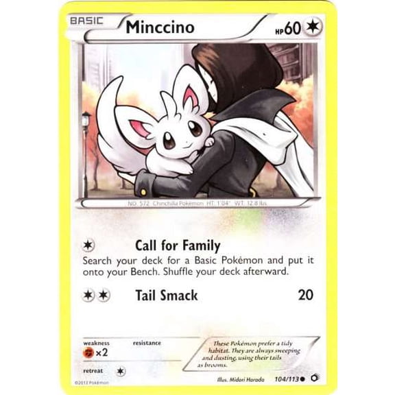 Pokemon Legendary Treasures Common Minccino #104