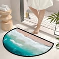 thumbnail image 6 of Aoznliie Bathroom Rugs, Half Circle Non Slip Absorbent Bath Mat, 24x16 inch Beach Wave Rug for Bathroom Floor, Multicolor, 6 of 6