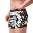 thumbnail image 2 of Yiaed American Bald Eagle Print Men's Soft Cotton Boxer Shorts Breathable Boxers Underwear Moisture-Wicking Underwear Stretch Boxer Briefs for Man-X-Large, 2 of 5