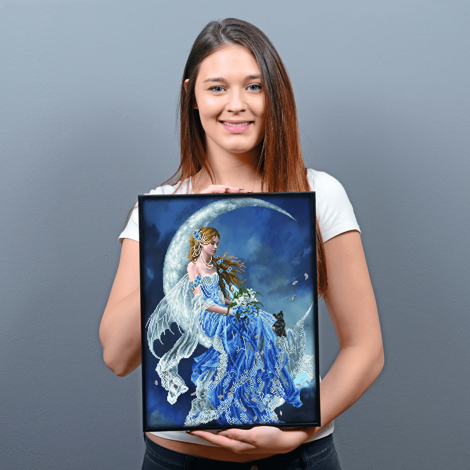 Diamond Dotz Wind Moon Diamond Painting Kits for Adults - Diamond Art Kits a Relaxing Creative Craft Kit with Dotz Gems 26.8x20.5