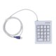 thumbnail image 5 of Teclado numérico mecánico de 18 teclas, interruptor de acción lineal, puerto USB, almohadillas antideslizantes a prueba de salpicaduras, teclado numérico USB para contador de banco de oficina, 5 of 8