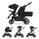thumbnail image 1 of Momcozy Changego Carriola de Bebé Multifuncional, Cochecito Convertible de Individual a Doble y a Vagón con 23 Configuraciones, Negro, 1 of 9