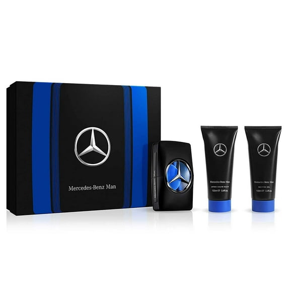 Mercedes-Benz 3.4oz EDT Spray, 3.4oz Gel de Ducha, 3.4oz After Shave Mercedes-Benz Man 3 Pc Gift Set Mercedes-Benz 3.4oz EDT Spray, 3.4oz Gel de Ducha, 3.4oz After Shave 3 Pc Gift Set