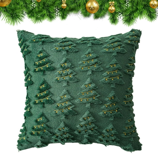 Funda Cojín Almohada Felpa Suave Fundas Navidad Decorativo 45x45 Cm para Sofá Festivales Navideños Del Invierno