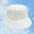 thumbnail image 6 of Sharplace Winter Bucket Hat Basin Hat Trendy Filled Casual Thick Comfortable Headwear Warm Hat Fisherman Hat for Girls Men Women Adults White, 6 of 9