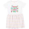 thumbnail image 3 of Inktastic Nana and Poppy Love Me Girls Toddler Dress, 3 of 5