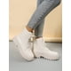 thumbnail image 2 of Unisex Boots Women's Black Combat Low Heel Boots With Front Laces, 2 of 4