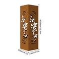 thumbnail image 3 of Rusty Metal Garden Column, 15.7 inches Garden Column Rust Steel Statue without Lid, Modern Garden Sculpture, Metal Patio Landscape Decor, Art Column for Lawn, Porch, Backyard Decoration, Style E, 3 of 9