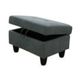 thumbnail image 5 of Ottoman with Storage, Fabric Ottoman Foot Rest Stool, Rectangle Upholstered Footstool, 28.5"x19"x17.5", 5 of 8