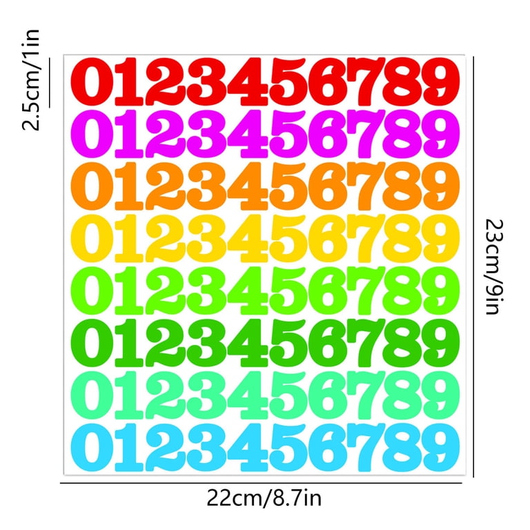 1 Inch Number Stickers, Peel and Stick Labels with Reinforced for ...
