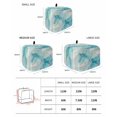thumbnail image 2 of Turquoise Blue Marble Toaster Cover 4 Slice, Large Kitchen Appliance Covers, Modern Abstract Art Cracks Toaster Oven Cover with Loop, Bread Machine Cover Polyester Dust Cover Protection, 2 of 4