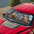 thumbnail image 5 of Xixirimido Car Windshield Sun Shade Foldable Sunshade Front Window Cover Sun Visor for Trucks SUVs Sedan Universal Car Interior Accessories, Cute Capybaras, 5 of 8