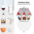 thumbnail image 4 of KLL Drink Coasters Set Hexagon of 4,PU Leather Absorbent Coasters Set Decorative Coffee Cup Coasters Housewarming Gift for Home Decor-Merry Christmas Gnome1, 4 of 5