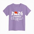 thumbnail image 6 of sdbrld Girls' Tees Tops, Kids Christmas Gifts Short Sleeve Graphic Shirts Holiday Clothes Purple Sizes 3-4 Years, 6 of 6