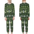 thumbnail image 3 of Renewold Reindeer Xmas Trees Sleepwear Top & Sweatpants Set of 2 Matching Holiday Pajamas for Family Christmas Kid 9-10 Years,Home Daily Wear Clothing for Teen, 3 of 5