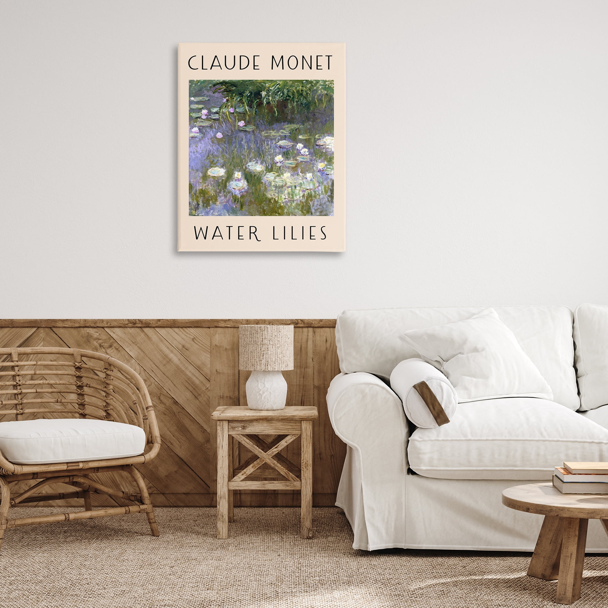Stupell Industries Classic Monet Water Lilies Landscape & Nature Painting Wrapped Canvas Art Print Wall Art, 30 x 40