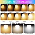 thumbnail image 3 of Paquete de 2 bombillas recargables Yochoice E12 con mando a distancia de 15 colores, 3 of 7