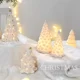thumbnail image 4 of Mini árbol de Navidad luminoso de cerámica, pequeños adornos de escritorio para el hogar, regalos de Navidad, accesorios de diseño de escena pequeña, 4 of 5