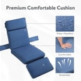 thumbnail image 5 of PARKWELL 3 Pieces Outdoor Recliner Chair Set,Patio Reclining Lounge Chair with Side Table,All-Weather Wicker Adjustable Cushioned Recliner with Footrest for Garden Balcony Yard, Navy, 5 of 7