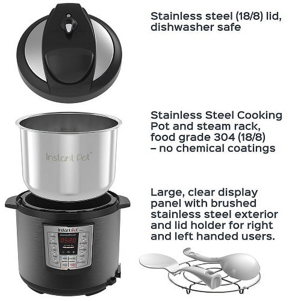 Instant Pot LUX60 Black Stainless Steel 6 Qt 6-in-1 Multi-Use Programmable Pressure Cooker - image 2 of 2