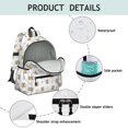thumbnail image 4 of Highland Cow and Leaf Print Cute School Backpack with Padded Back and Adjustable Shoulder Straps 13.4"x11"x4.7", 4 of 5