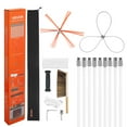 thumbnail image 1 of VEVOR Chimney Sweep Kit, 30 ft Maximum Extendable Length Chimney Brush, Chimney Cleaner Sweeper with Dual Brush Heads, Brush & Goggles, Fireplace Cleaning Tool, 1 of 9