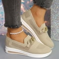 thumbnail image 4 of YOUYEDIAN Womens Orthopedic Shoes Arch Support Slip on Non Slip Tennis Shoes Wide Width Knitted Mesh Stretch Walking Shoes Soft 2026 New Orthopedic Shoes (Beige), 4 of 7
