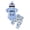 S- Blue, variant on mgoYE Baby Boy Clothes Newborn Infant Baby Clothes Romper + Pants + Hat 3PCS Outfits Set 0-3 Months