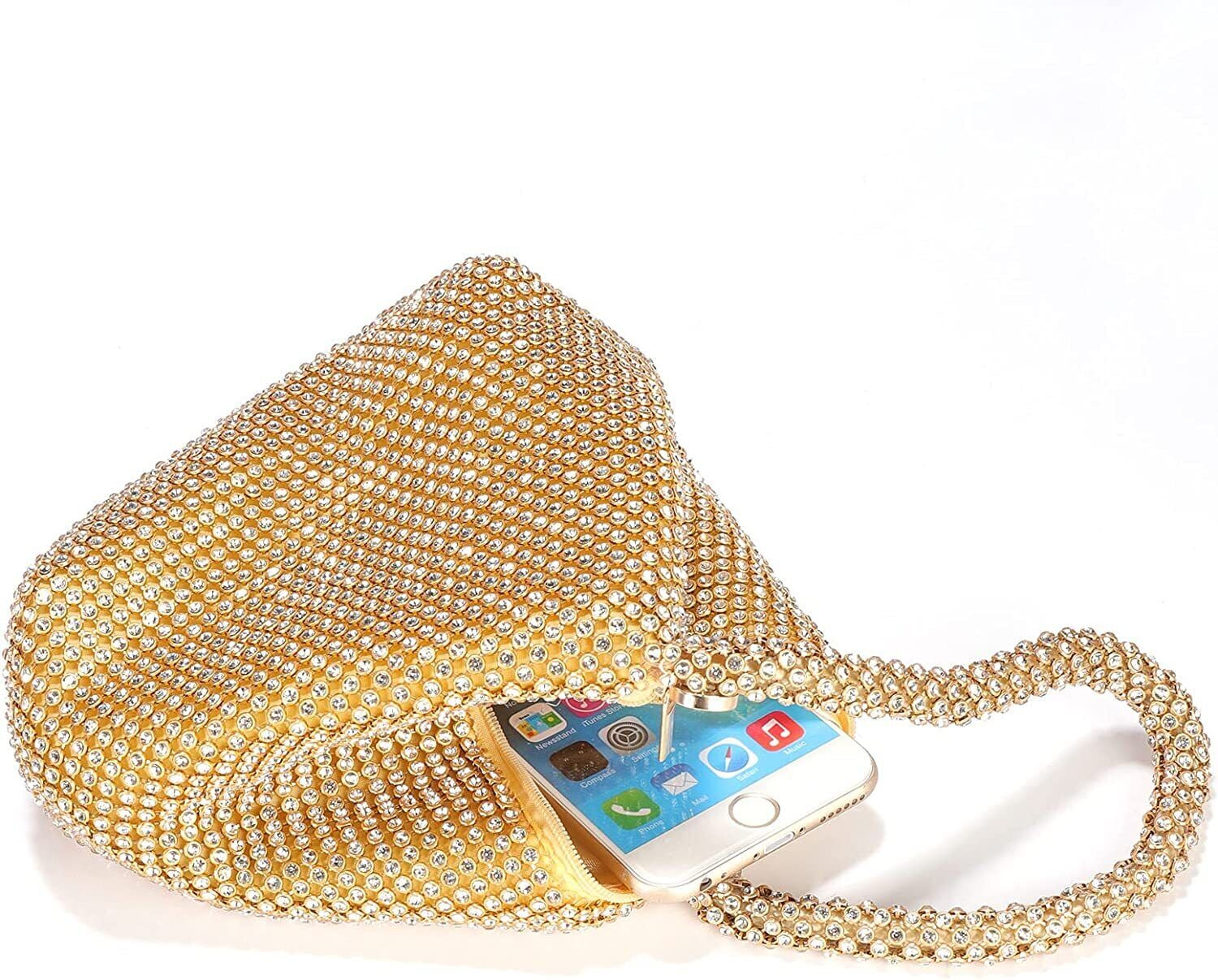 TOPCHANCES Fashion Rhinestone Bling Evening Purse Clutch Bag