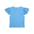 thumbnail image 3 of Jessica Simpson Girls' Flutter Sleeve Blouse, Sizes 7-16, 3 of 5