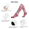 thumbnail image 5 of Lsque Glittering Pink Bathtub Pattern Sport Compression Socks for Men & Women 15-20 mmHg Knee High Nurse Pregnant Running Medical and Travel Athletic, 5 of 6