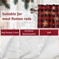 thumbnail image 7 of Santa Claus Merry Christmas Valances for Windows, 42 x 18in, Xmas Snowflake Red Plaid Rod Pocket Kitchen Valance Curtain Light Filtering Window Treatments for Living Room Bedroom, 1 Panel, 7 of 7