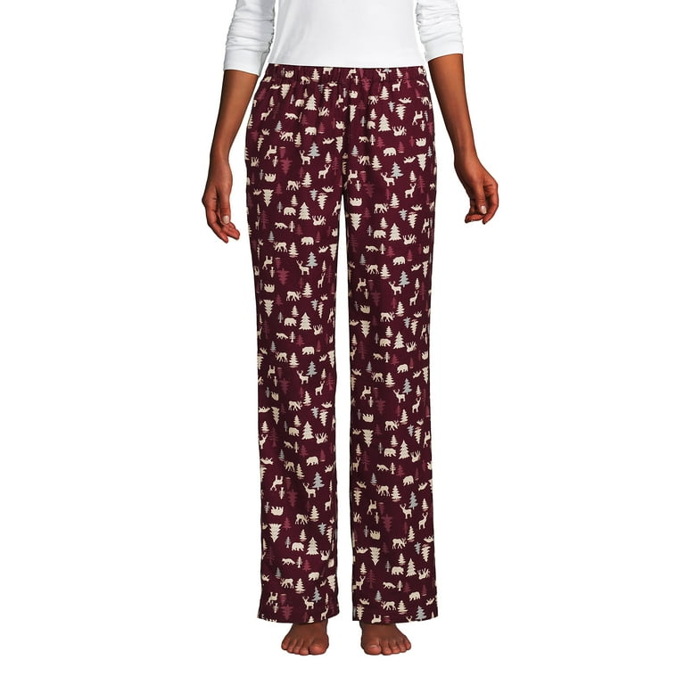 Lands' End Women's Tall Print Flannel Pajama Pants 