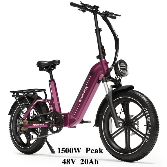ENFFE ES1 Electric Bike for Adults 1500W Peak Motor 48V 20Ah Battery 28 MPH 80 Miles Range 20” Fat Tire Ebike Hydraulic Brakes UL 2849