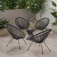 thumbnail image 2 of Taliyah Outdoor Hammock Weave Chair with Steel Frame, Set of 4, Black Finish, 2 of 10