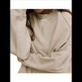 thumbnail image 3 of Sudadera con Capucha de Cuello Redondo y Forro Extragrande para Mujer, Lindas Camisetas de Larga, Ropa Preppy para Adolescentes (2025) Albaricoque XL, 3 of 8