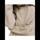 thumbnail image 3 of Sudadera con Capucha de Cuello Redondo y Forro Extragrande para Mujer, Lindas Camisetas de Larga, Ropa Preppy para Adolescentes (2025) Albaricoque XL, 3 of 8