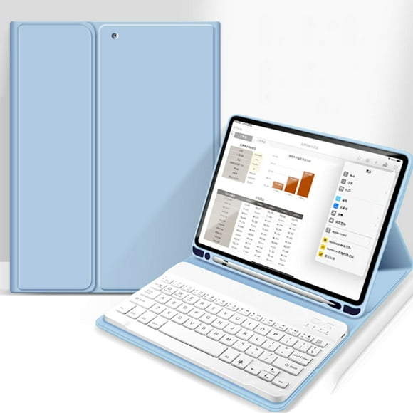 Funda aoub para iPad de 6ª y 5ª generación de 9,7 pulgadas con teclado Bluetooth
