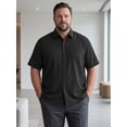 thumbnail image 4 of DARING DIVA Men's Big and Tall Business Dress Shirt with Chest Pocket 4XL Black, 4 of 7