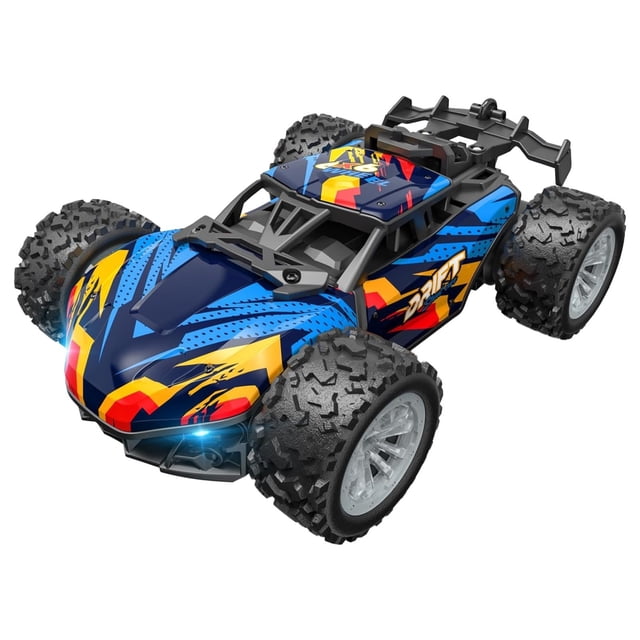 BINGLI Voiture Télécommandée pour Garçons 4-7, Camions Voitures Rc pour Garçons, Voiture Rc de Course 2,4 GHz à Pulvérisation, Camion Rc Tout-Terrain Haute Vitesse 1/20 avec Batteries Rechargeables, Jouets pour Garçons