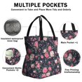 thumbnail image 3 of Pioneer Flower Drawstring Lunch Bag Women - Drawstring Lunch Bag Insulated for Work Office - Stain-Resistant Large Lunchbags for Women with Multi-Pockets, 3 of 6