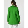 thumbnail image 4 of DARING DIVA Women's Peter Pan Collar Double Breasted Winter Trench Coat Green M, 4 of 6