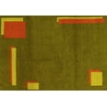 thumbnail image 1 of Ahgly Company Indoor Rectangle Abstract Yellow Modern Area Rugs, 2' x 5', 1 of 4