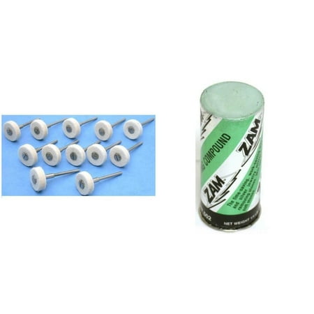 Dremel Felt Buffing Wheels & Zam Polishing Compound Jewelry Cleaner Kit 13 Pcs
