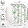 thumbnail image 5 of Green Eucalyptus Shower Curtain, Spring Plant Leaves with Floral Shower Curtain for Bathroom Waterproof Fabric Botanical Shower Curtain Set with Hooks, 72x72 Inch, 5 of 6