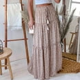 thumbnail image 6 of Sngxgn Women Skirt Vintage High Waist Pleated Skirt(Coffee,S), 6 of 9