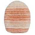 thumbnail image 2 of Home Weavers Gradation Collection Toilet Lid Seat Cover Bath Rug, 100% Cotton Soft Universal Fit for Standard Oblong Round Bath Room Bowl Lids, Washable 18"x18" Toilet Lid Cover, Coral, 2 of 7