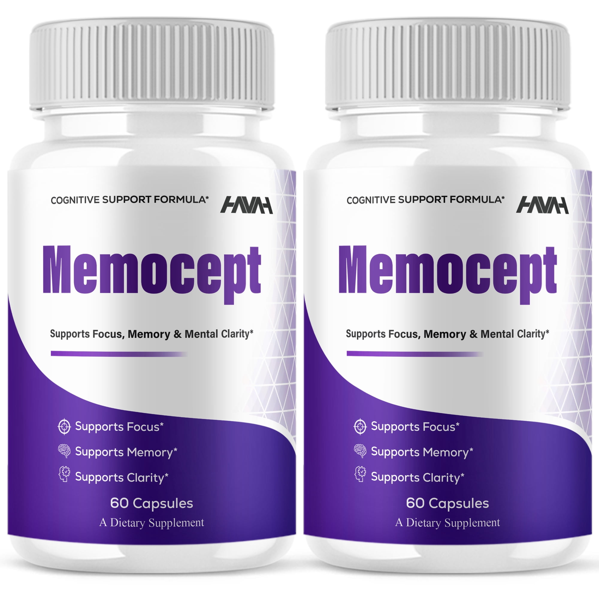 (2 Pack) Memocept Advanced Brain Support, Memocept Supplement (120 Capsules)