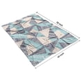 thumbnail image 4 of Blue Ethnic Triangle and Geometric Pattern Blanket,Comfortable Soft Flannel Throw Blanket,All Season,Warm Lightweight Blankets for Sofa Bed Couch Living Room Chair,40"x50", 4 of 4