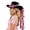 Black, variant on SRZYMJ Cowboy Hat for Men and Women Heart Sequins Ribbons Decor Western Cowgirl Hat for Halloween